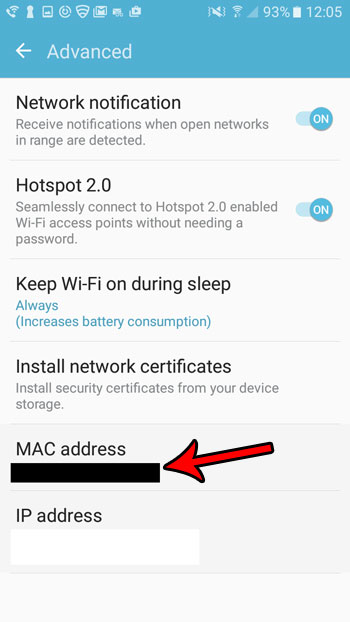 what is mac address for samsung