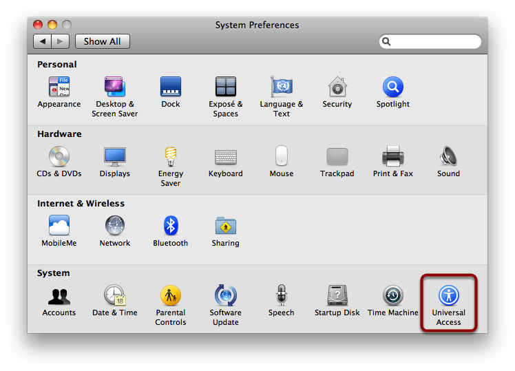 enable access for assistive devices mac high sierra